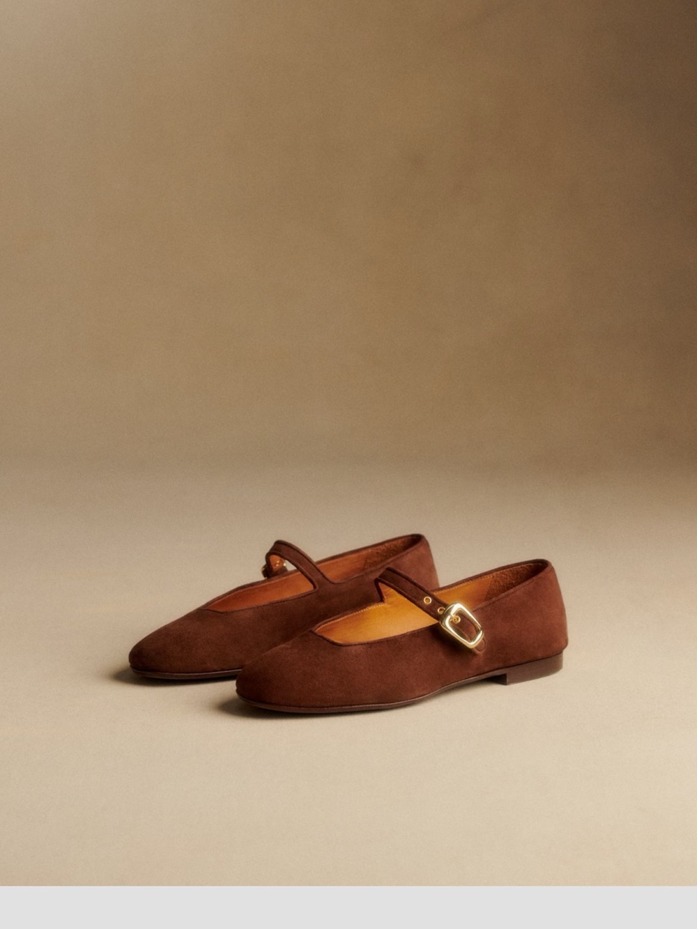 Sezane Valentin Low Ballerinas Mocha - Size 8 - Picture 2 of 9